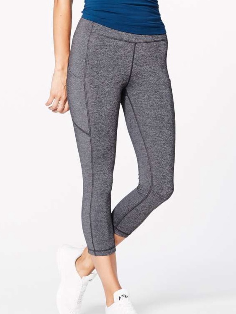 lululemon speed up crop 21" heather grey